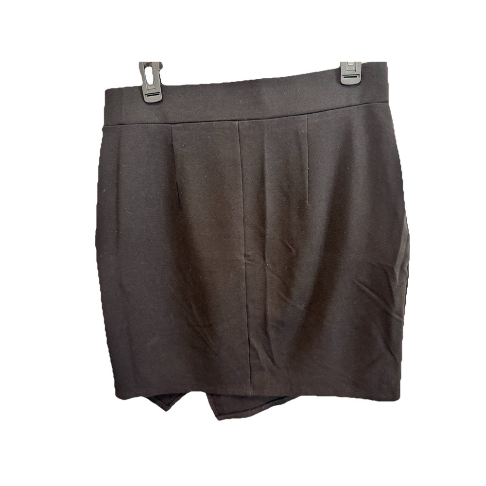 Forever‎ 21 Skirt Womens 0X Black Asymmetrical Hem Stretch Mini Pull On - Picture 3 of 8